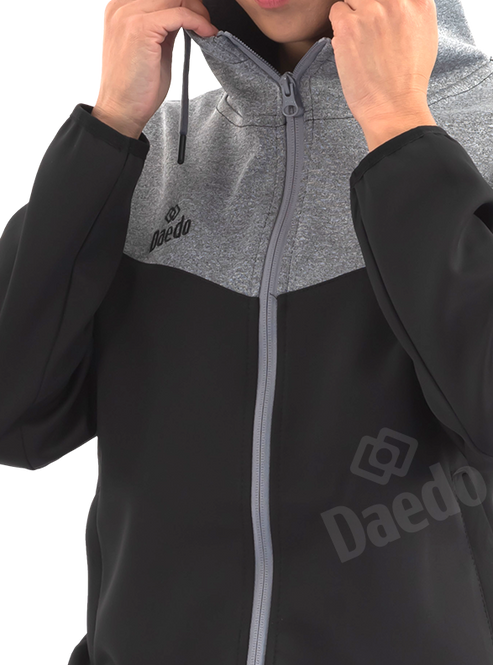 CHANDAL CON CAPUCHA GRIS/NEGRO