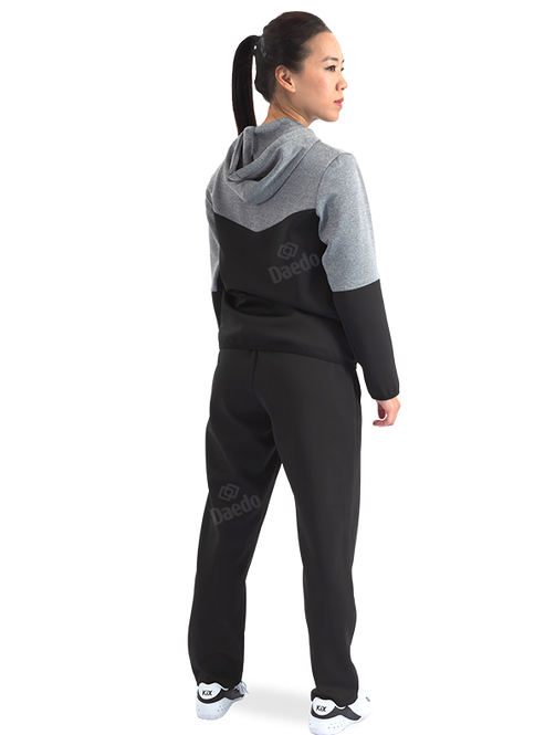 CHANDAL CON CAPUCHA GRIS/NEGRO
