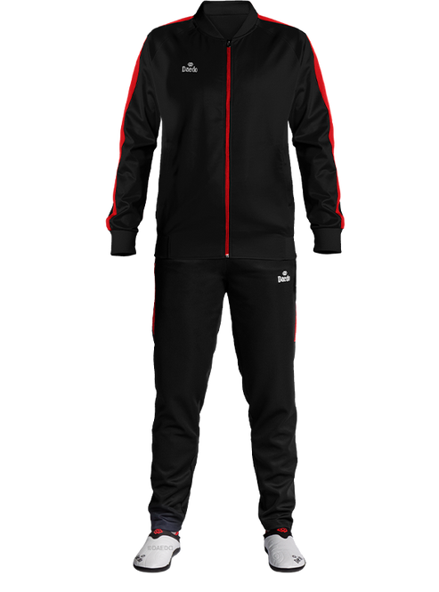 CHANDAL SLIM FIT NEGRO/ROJO
