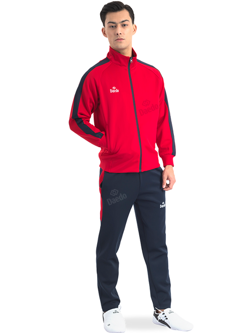 CHÁNDAL SLIM FIT CUELLO ROJO/AZUL