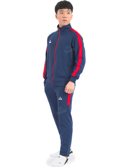 CHÁNDAL SLIM FIT CUELLO AZUL/ROJO