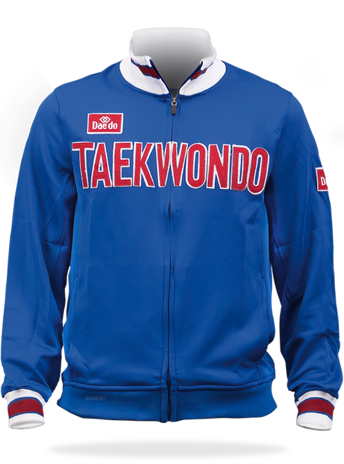 CHAQUETA SLIM TAEKWONDO AZUL ROYAL