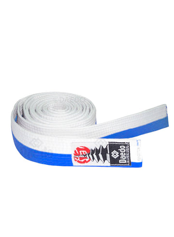 240CM CINTURON KYOKUSHIN KAI BLANCO/AZUL