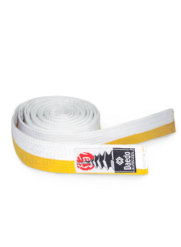 240CM CINTURON BLANCO/AMARILLO