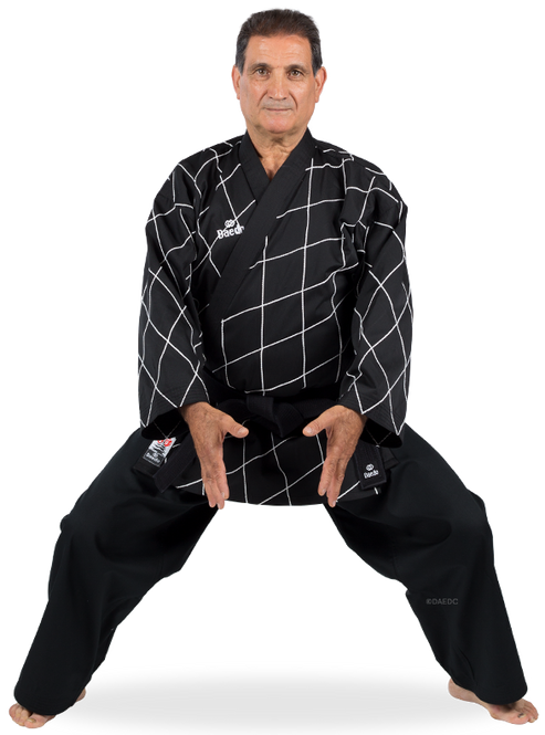 DOBOK HAPKIDO NEGRO CON ROMBOS