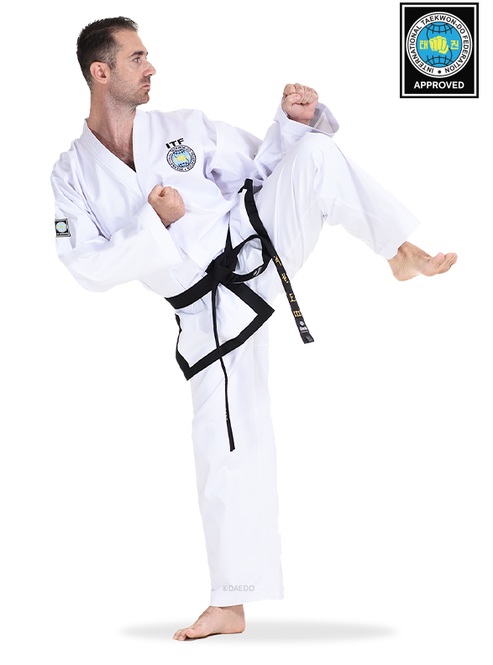 ITF APPROVED DOBOK CINTURÓN NEGRO ITF